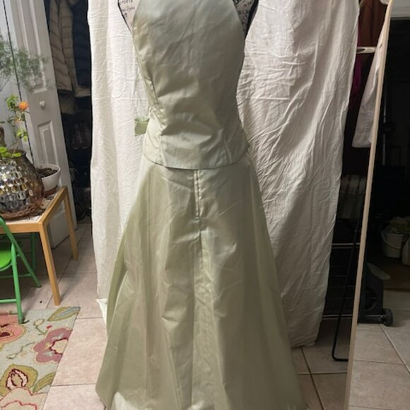 BillLevKoff Chiffon Sleeveless light green top - Picture 5 of 5